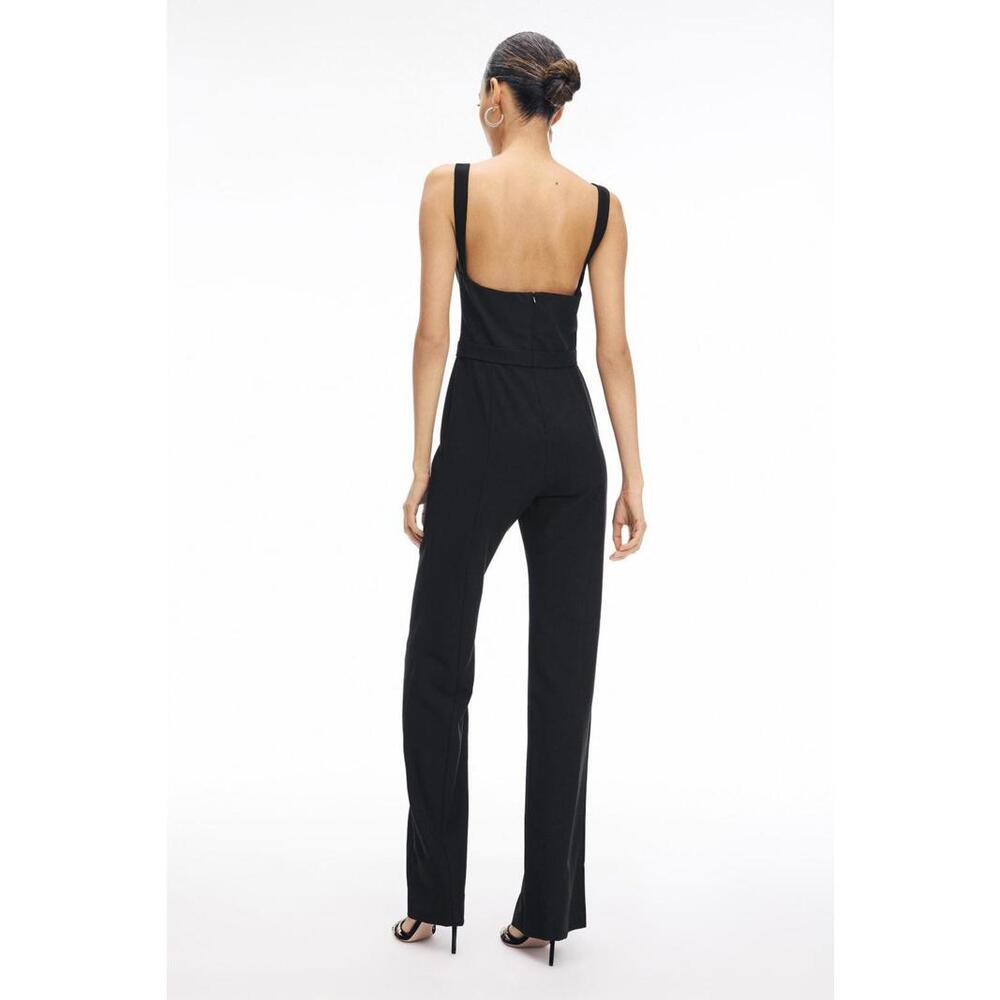 Black Halo Black Zorach Jumpsuit Size 0 with Minor Discoloration - Picture 2 of 8